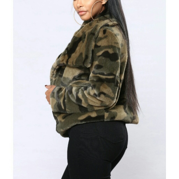camo fur jacket